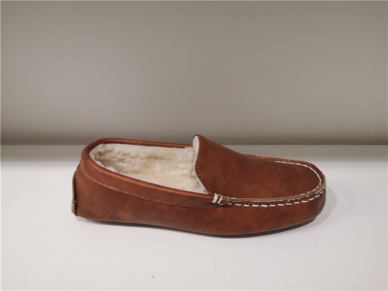 Men's Moccasin Driving shoes Indoor /Outdoor Slippers Sheepskin Mule/Fake fur Slip on Sheepskin slippers Cow Suede PU
