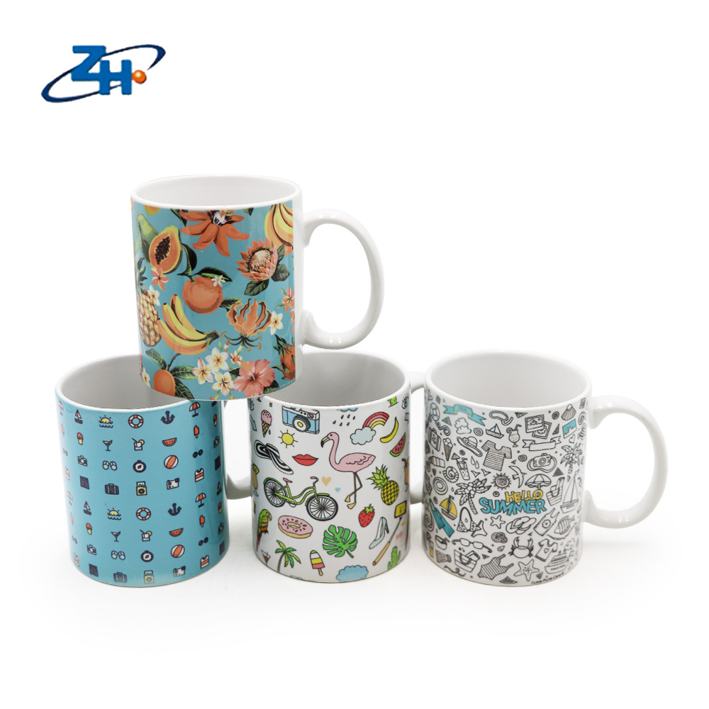 11oz ceramic sublimation coffee mug customized DIY heat transfer printing mug