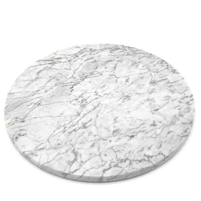 Pastry Stone Board Round Shape Moisture Resistant With Foot Marble