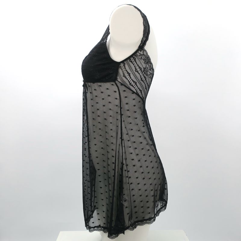 V neckline Lace Nigth dress