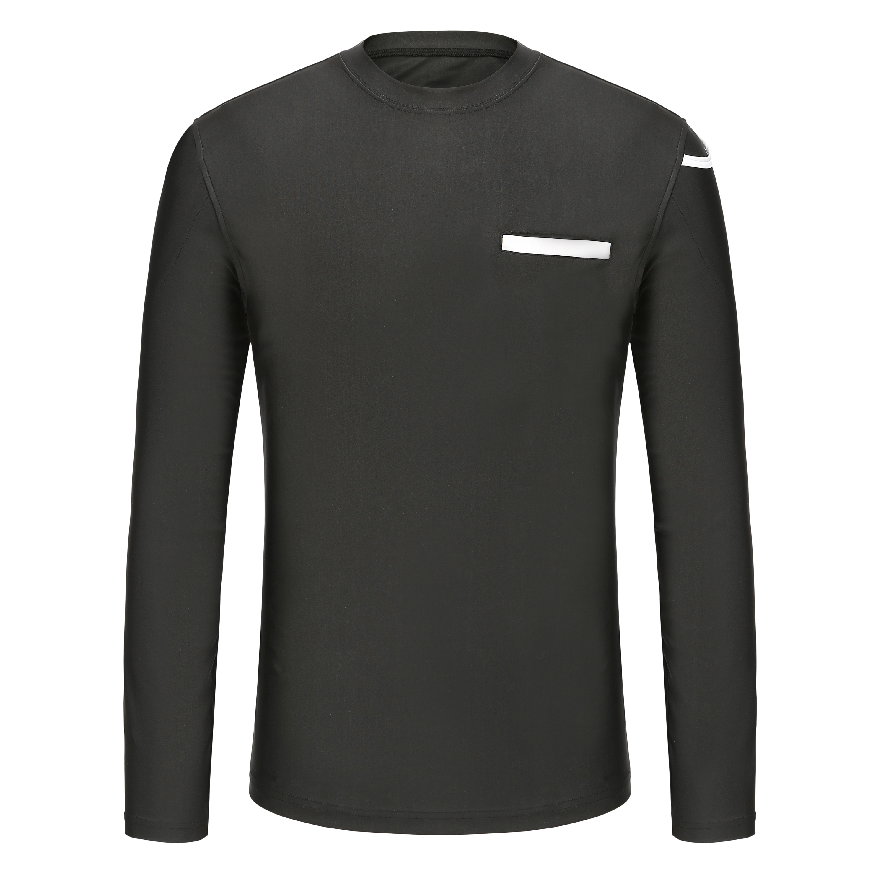 Summer/autumn long lasting odor free men's warp nylon knit welt pocket ls tee for outdoor sports