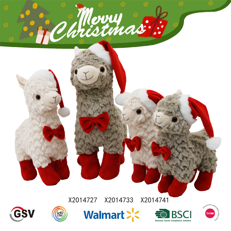 Christmas Animals Alpaca Gtst Plush Toy(X2014727/X2014733/X2014741)
