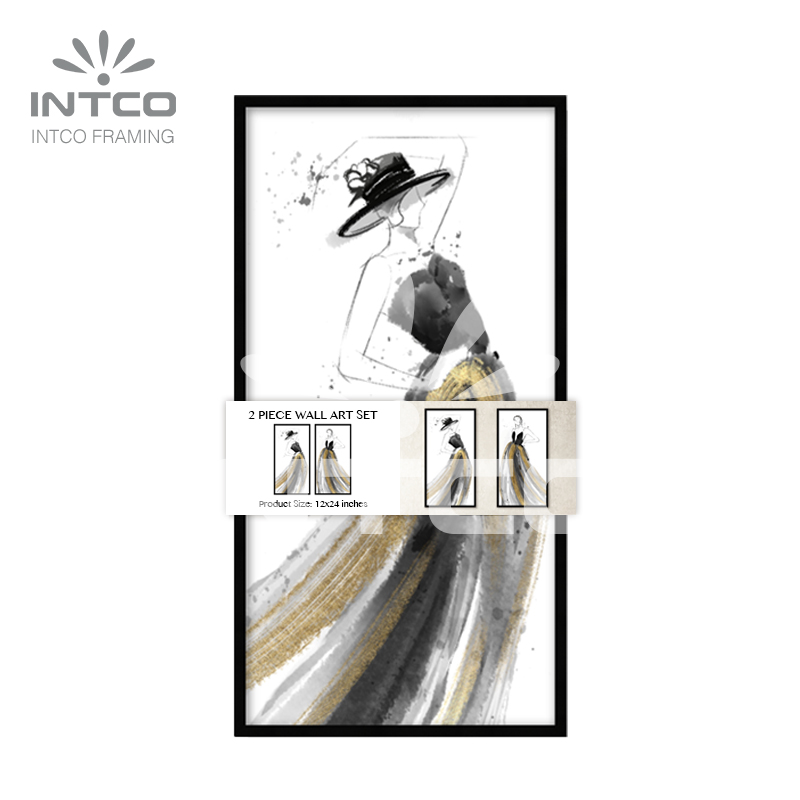 Ink Painting with Woman