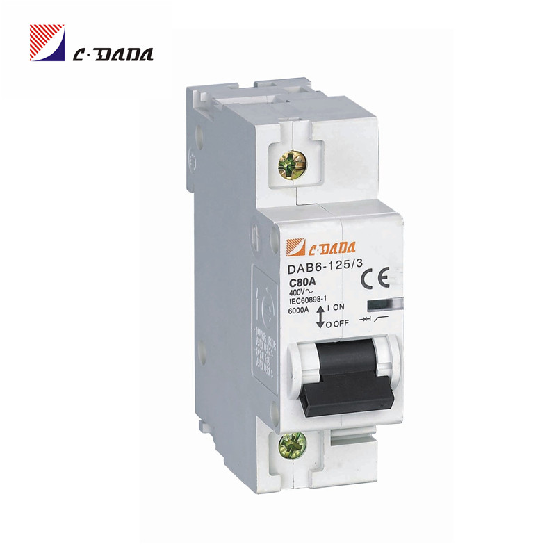 MCB DAB6-100 1P Miniature Circuit breaker 6KA 27mm