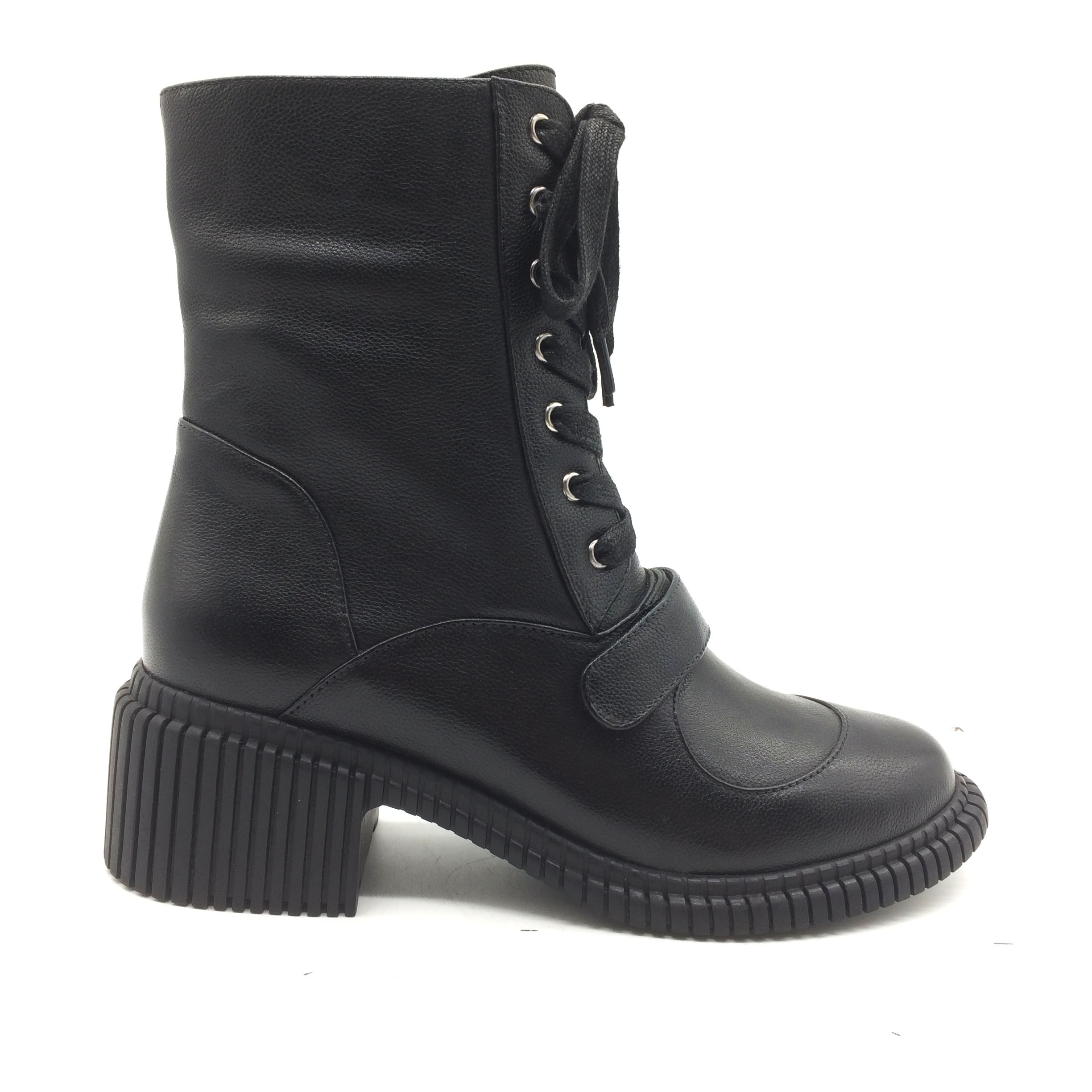Leather Woman Low Heel Casual Comfort Boots