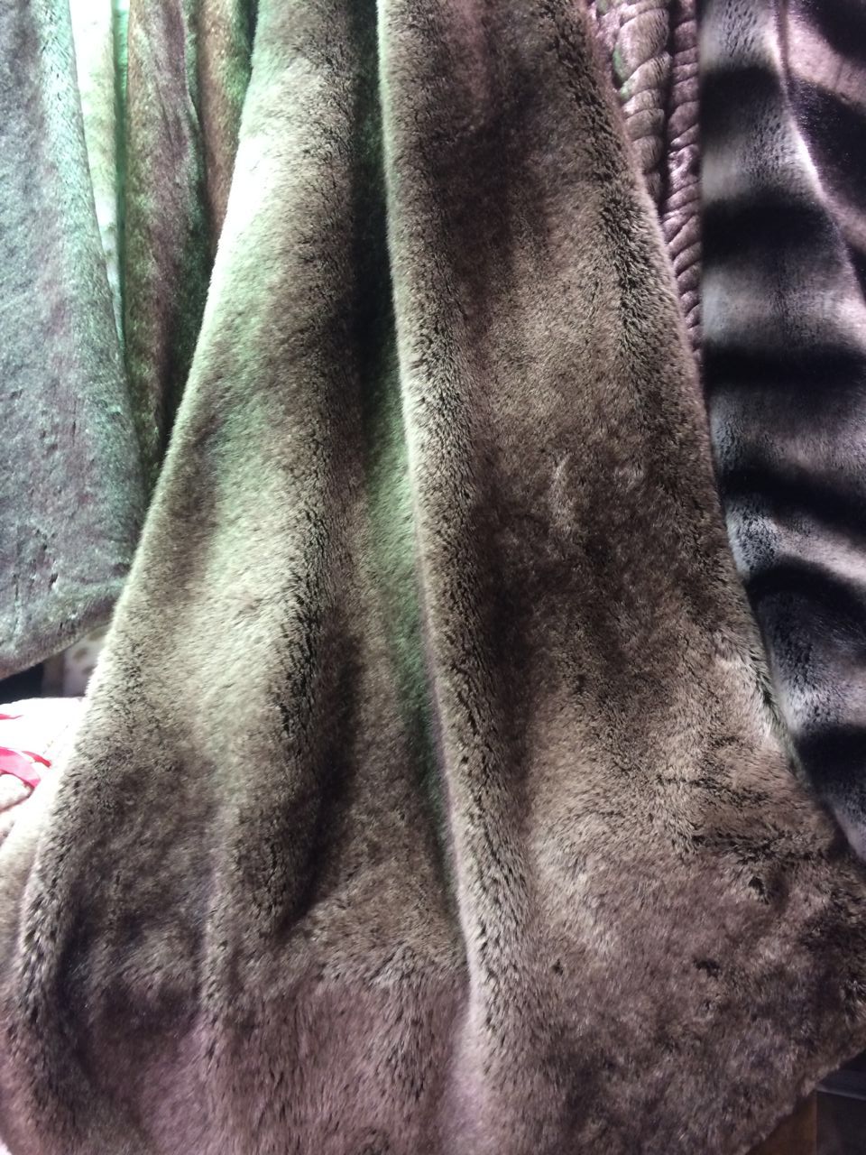 Faux fur blanket for home textiles wuth wolf by berrex