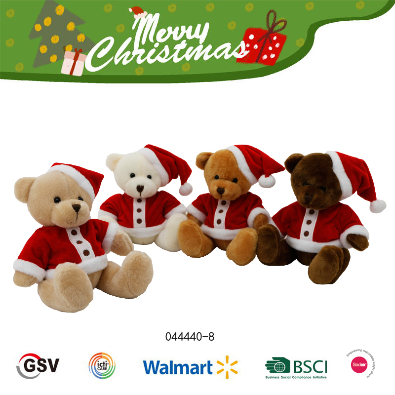 Christmas Animals Bear Gtst Plush Toy(044440-8'')