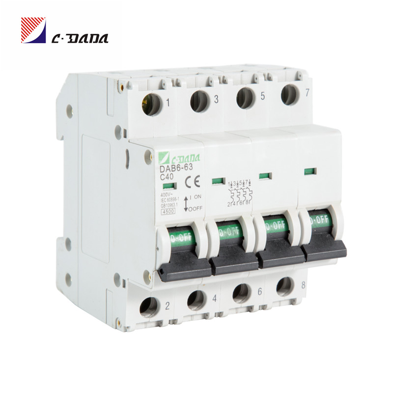 MCB DAB6-634P Miniature Circuit breaker 4.5KA 6KA