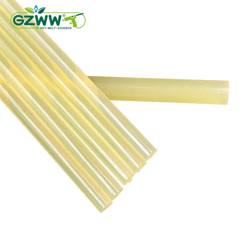 Yellow transparent hot melt glue stick