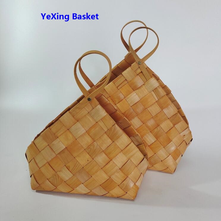 Natural storage basket S/2