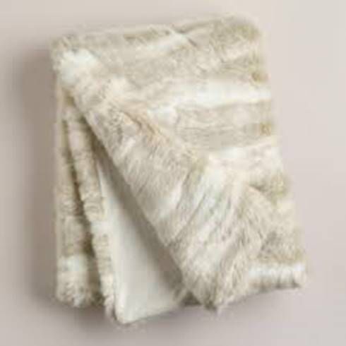 Jacquard and faux fur blanket for home by berrex