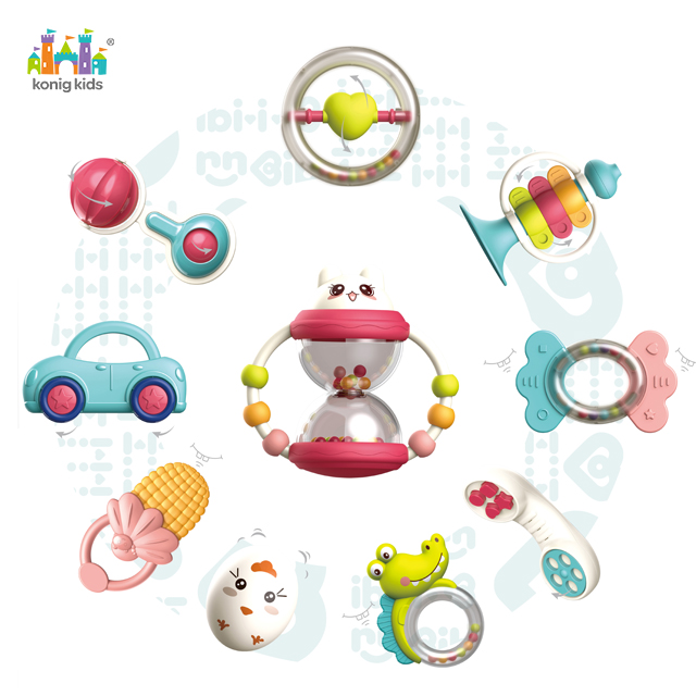 Konig Kids* Baby Rattle,Baby Teether Set(10 pcs included)