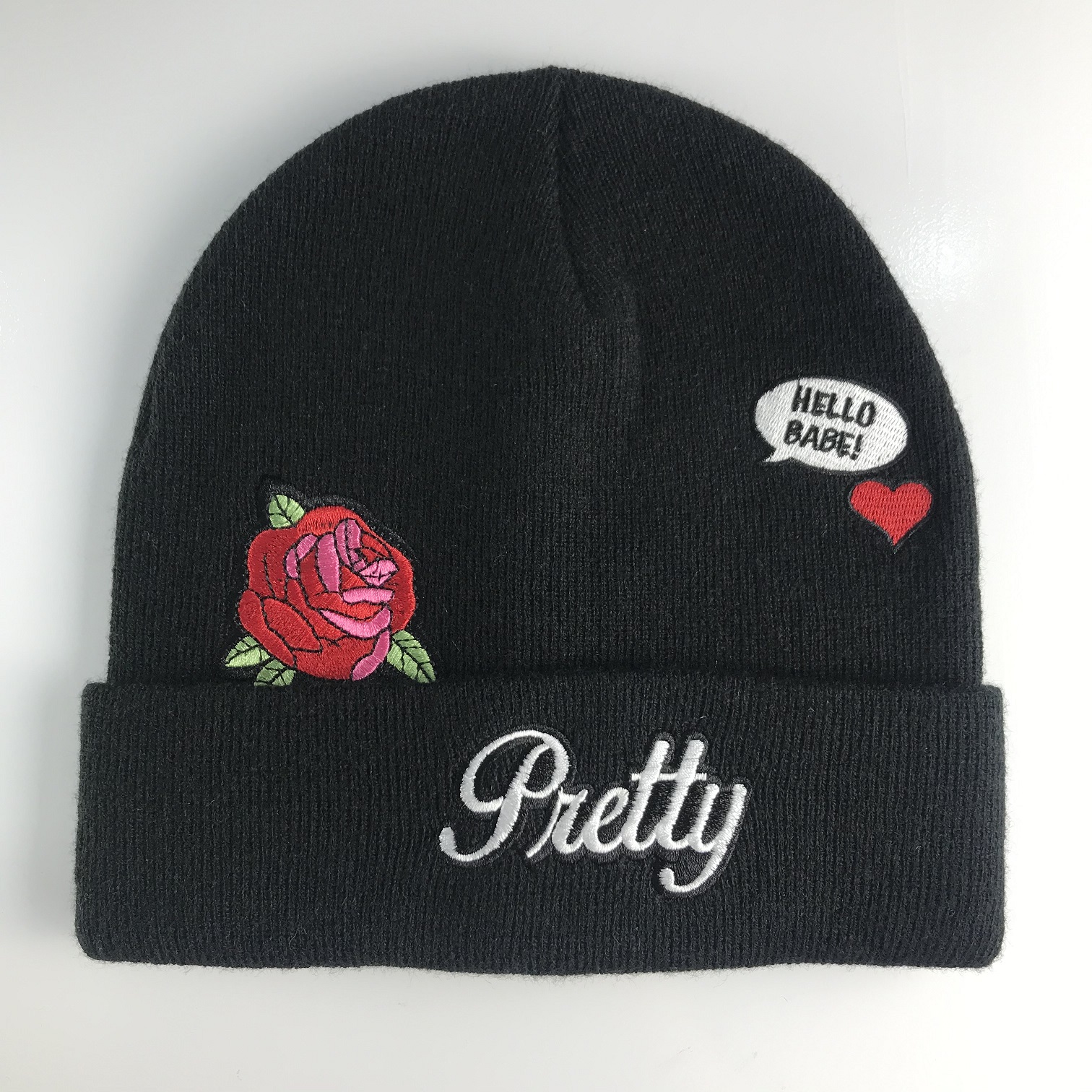 Embroidery winter hat custom