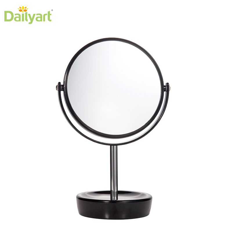 Dual sided plastic cosmetic mirror