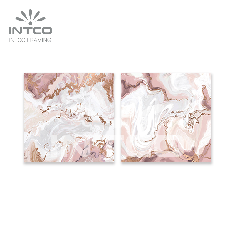 abstract art in pink
