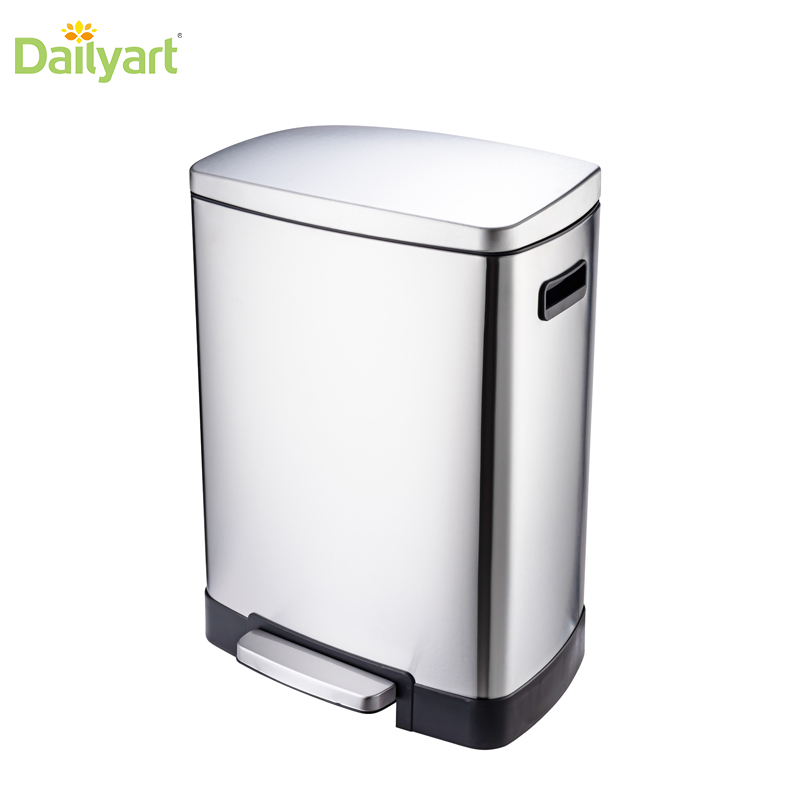 25L+15L Stainless Steel Pedal dustbin withsoft-closed structure