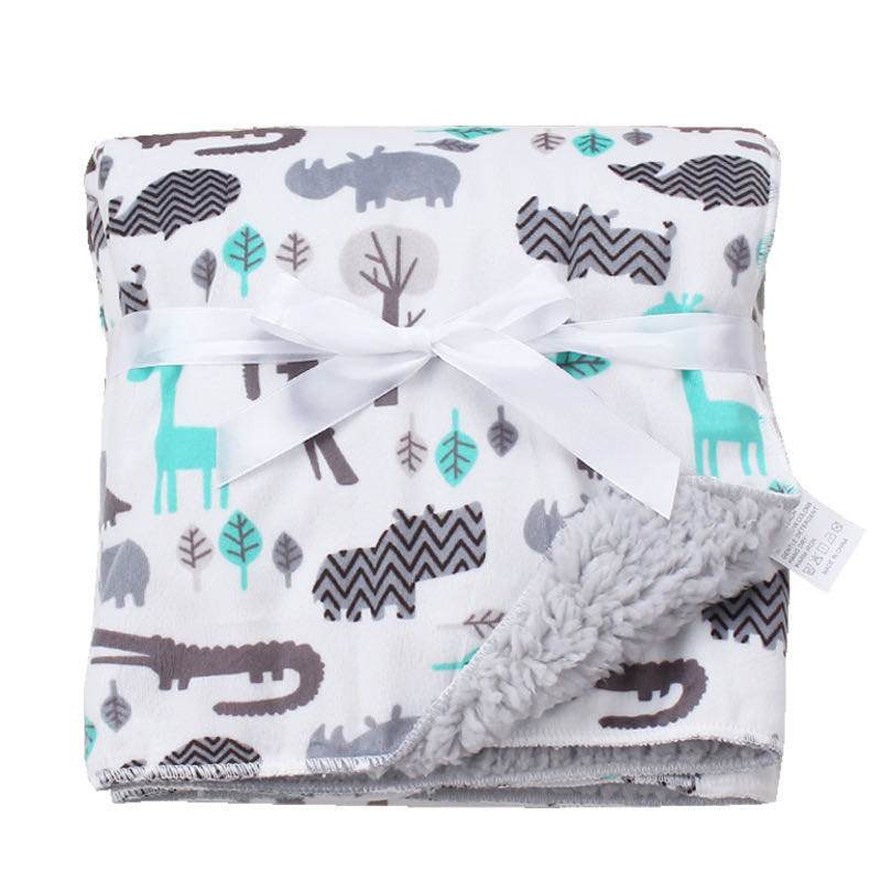 printed sherpa blanket for baby