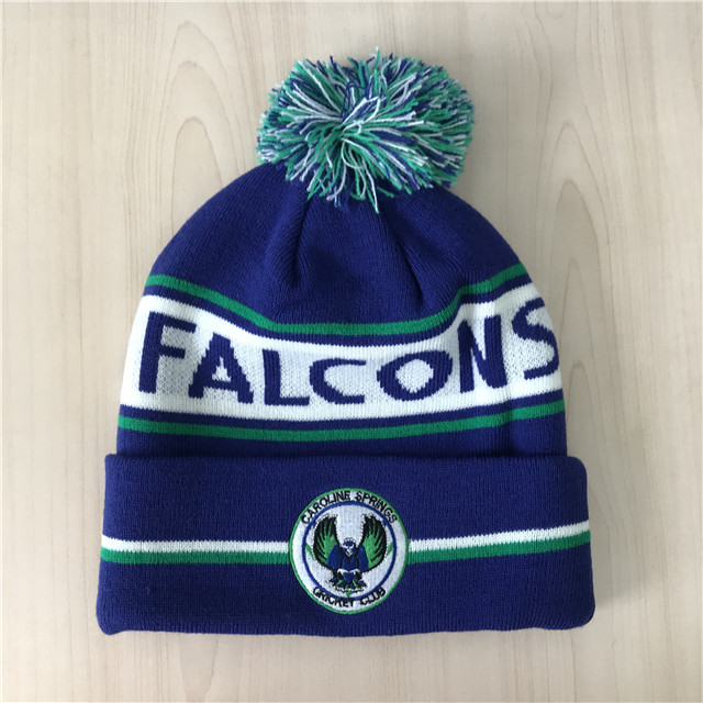 Jacquard knitted beanie with embroidery logo