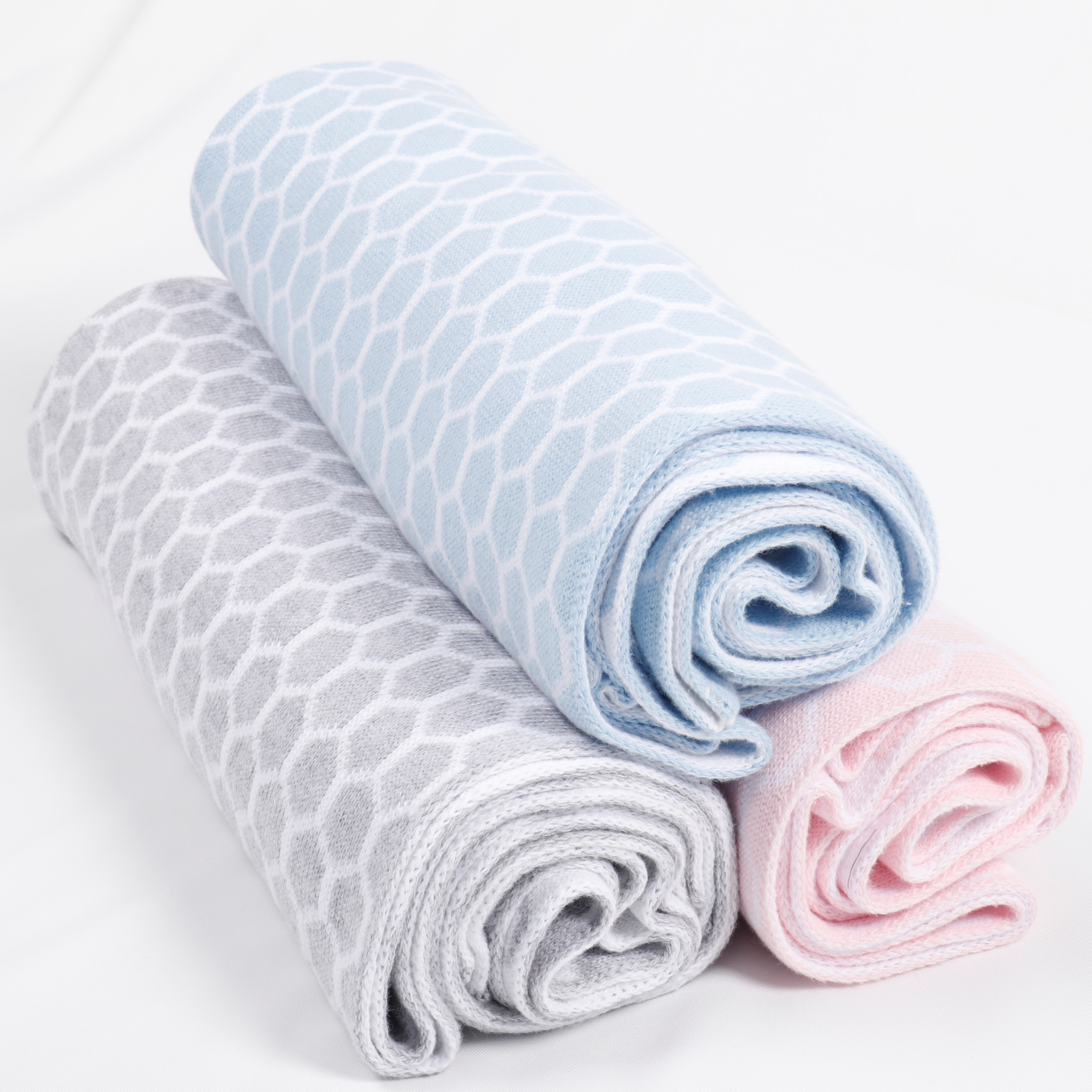 Decosy Super Soft Comfortable newborn baby blankets cotton kiniited baby blanket
