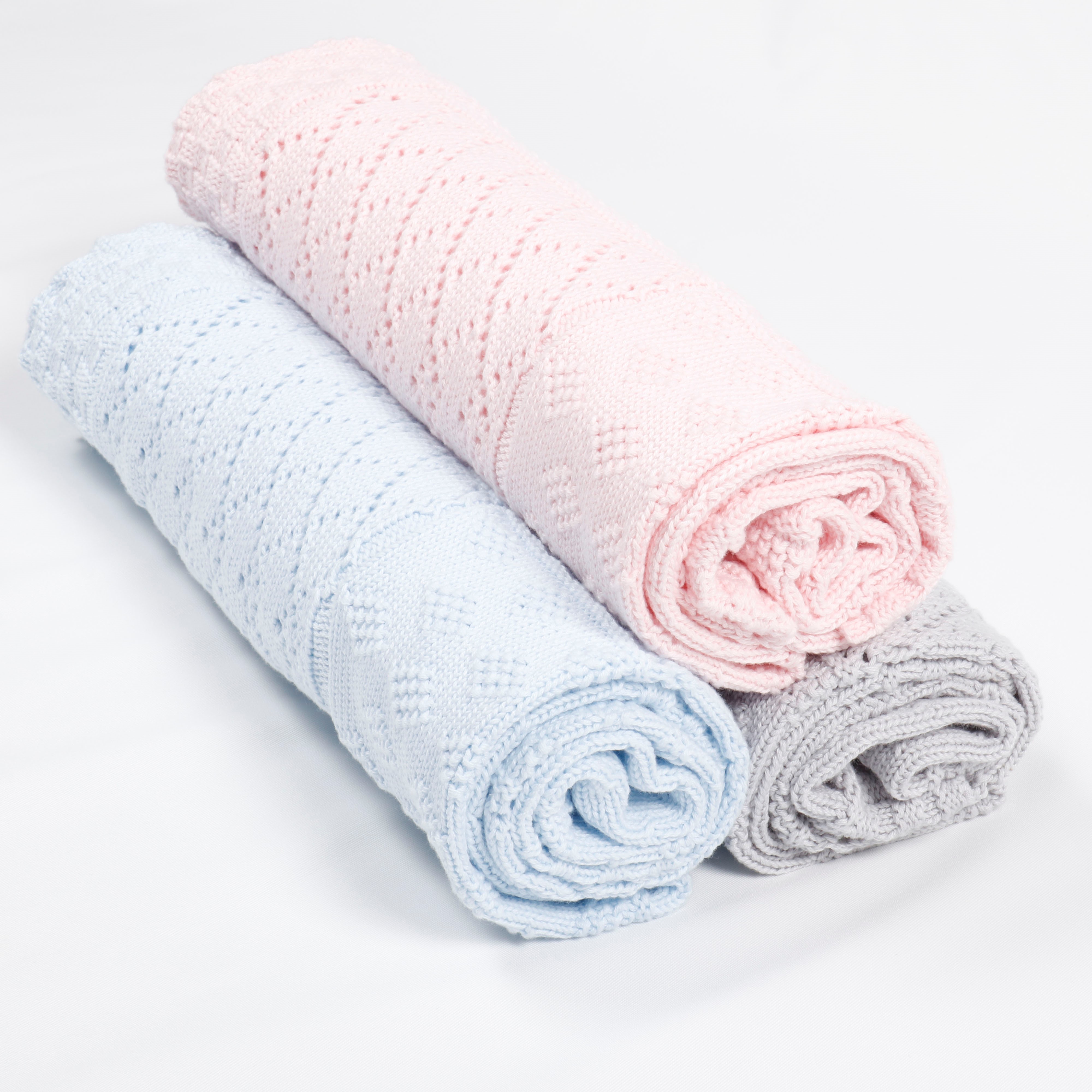 Decosy Extra Soft High Quality knitting baby blanket cotton kiniited baby blanket
