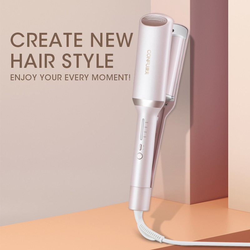 CONFU Professional Hair Curler For Long Time Lasting Styler With Natural Wave Curling Iron KF-541