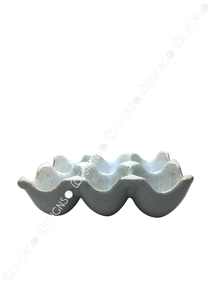 000000 6 cups porcelain egg tray holder