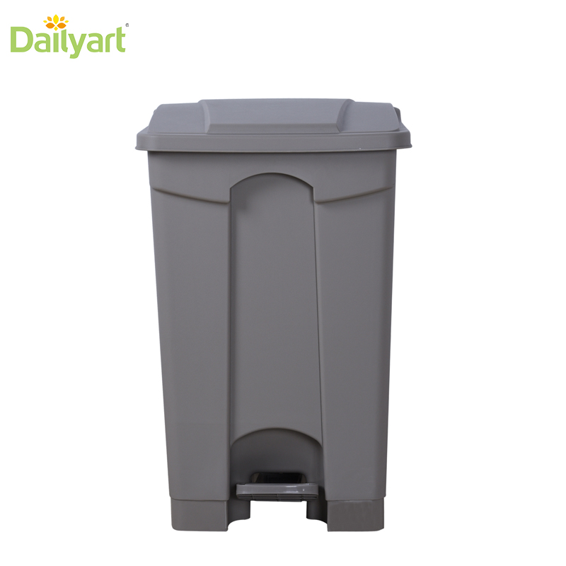 Plastic outdoor pedal bin