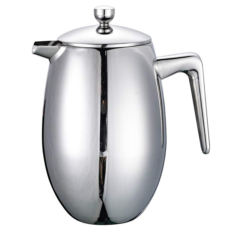 Stainless steel double wall insulated coffee maker french press coffee plunger cafetiere