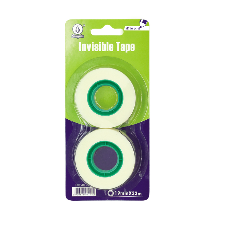 Invisible Tape writable with 2 rolls x popular size 33m writable blister card (BL-001)