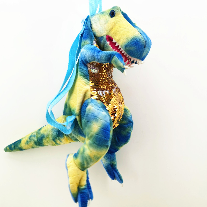 Sky blue T-rex backpack