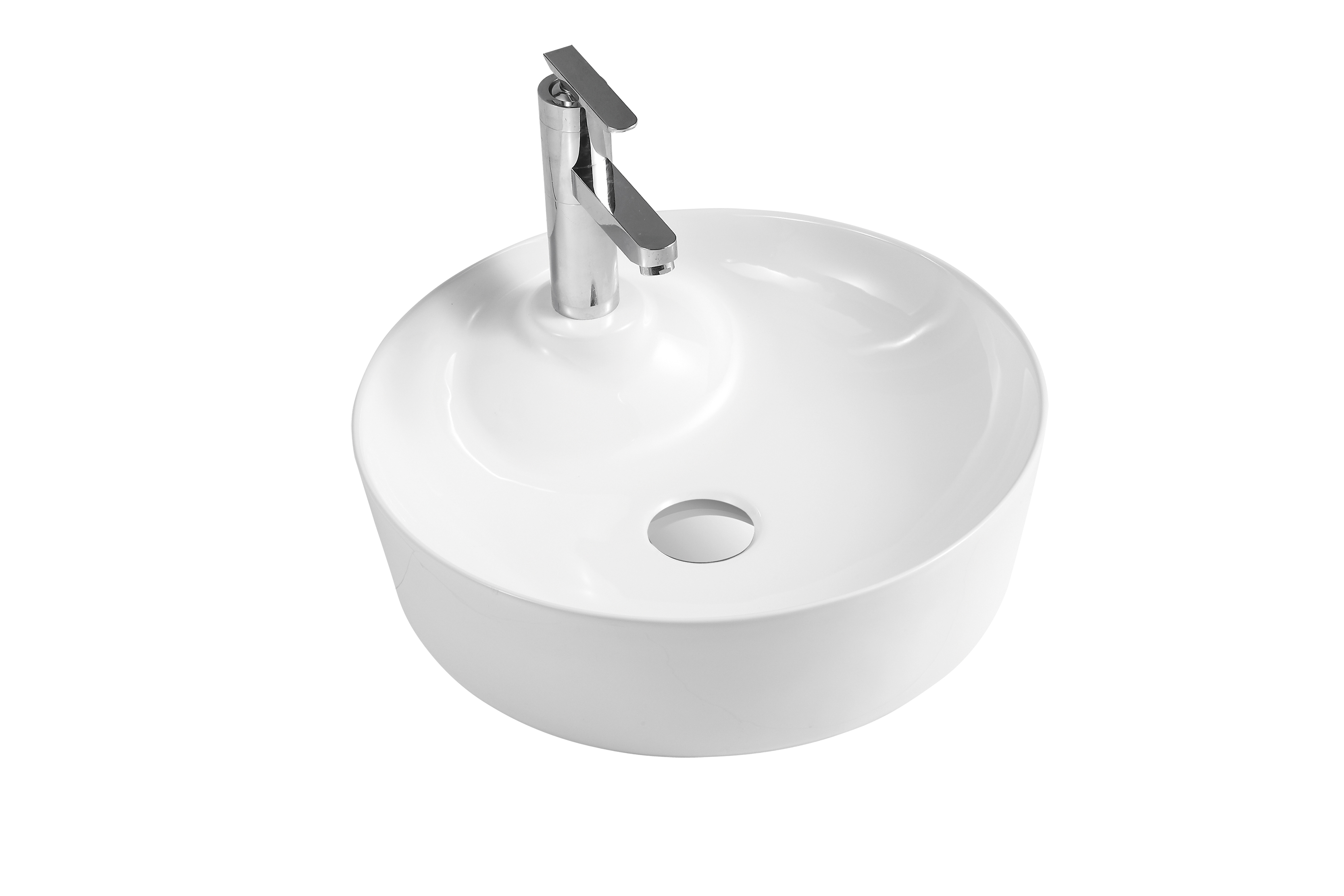 vitreous china rectangular vessel bathroom sink with overflow