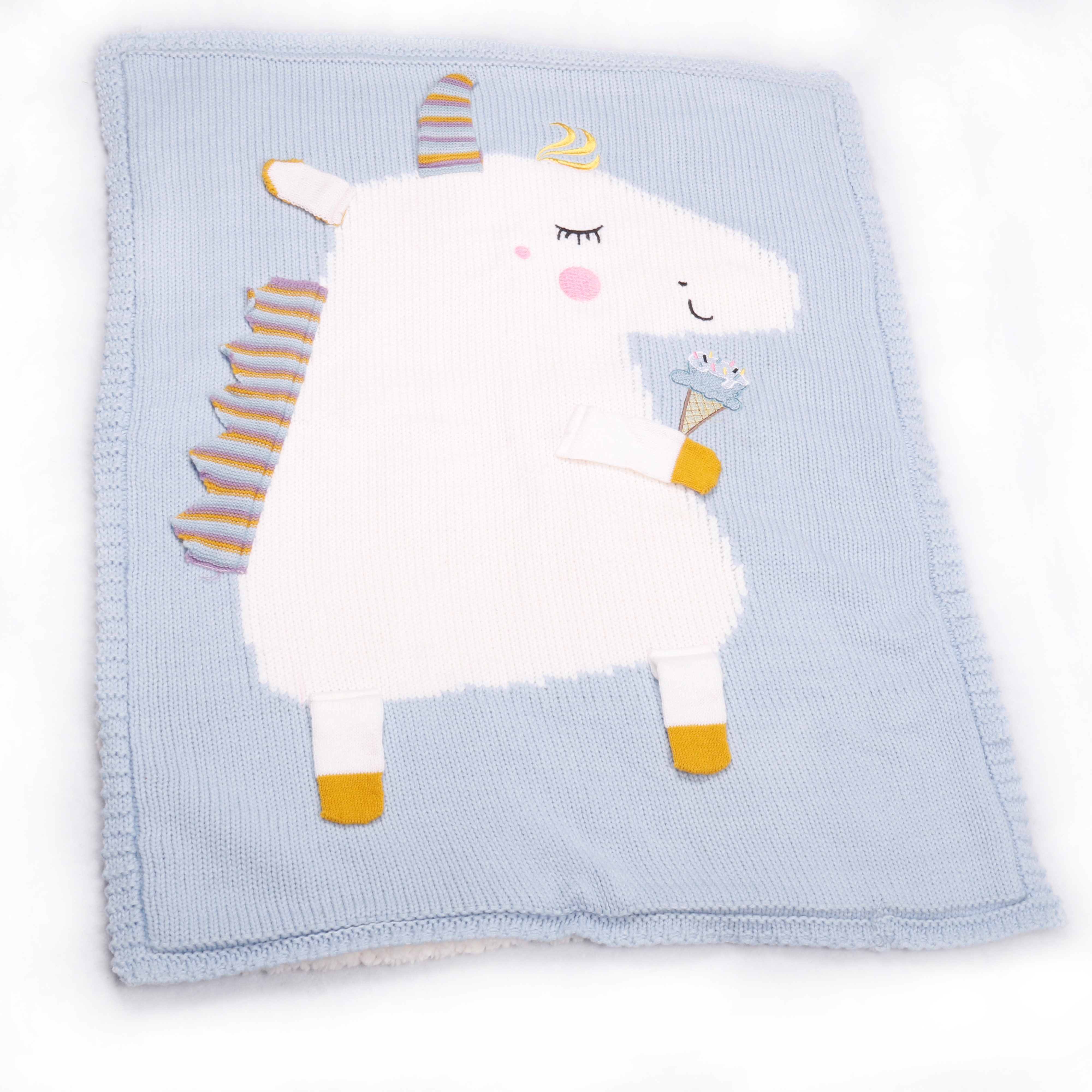 Decosy New hot selling products new born baby blankets cotton kiniited baby blanket