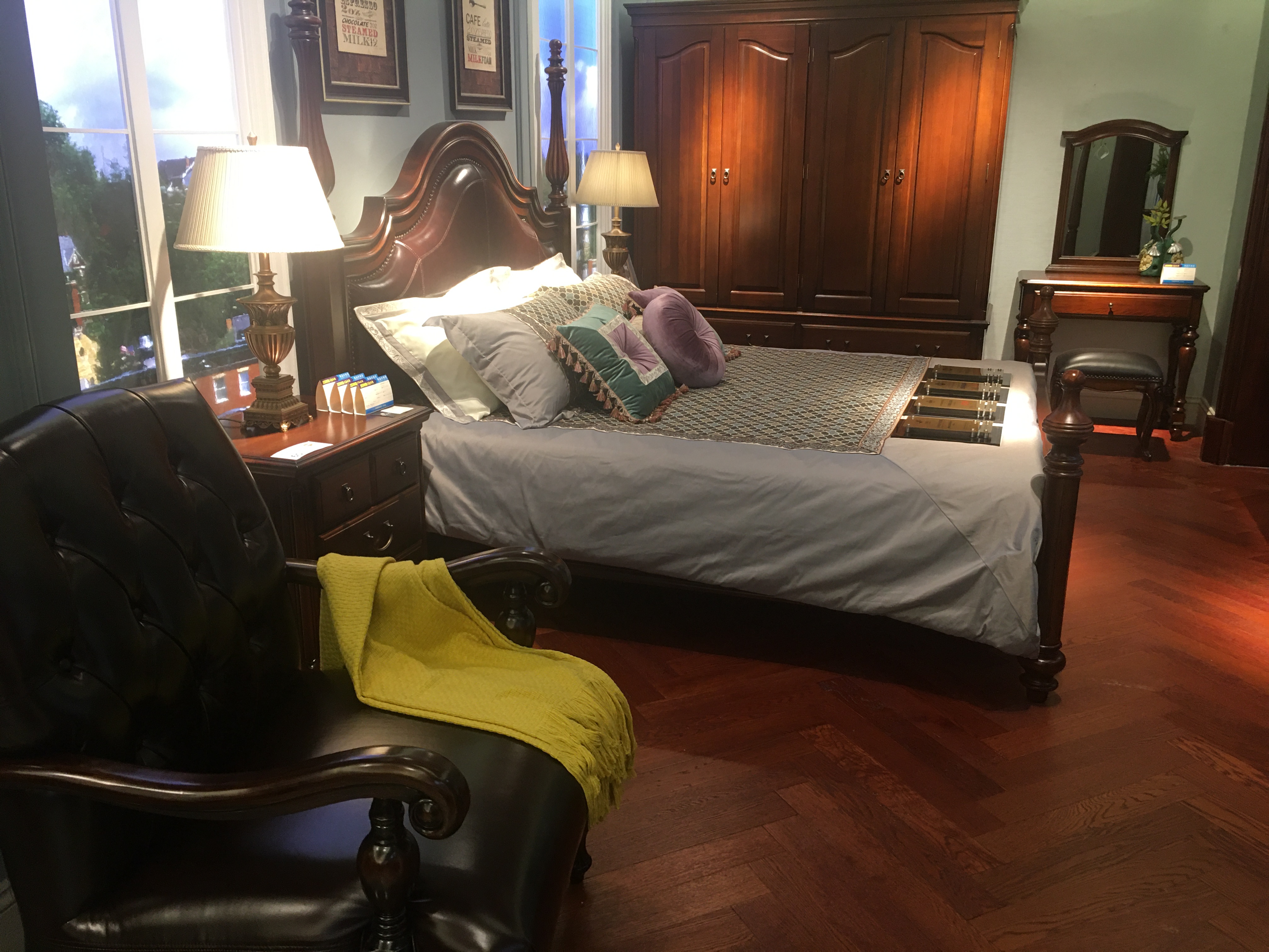American bed mahogany bed