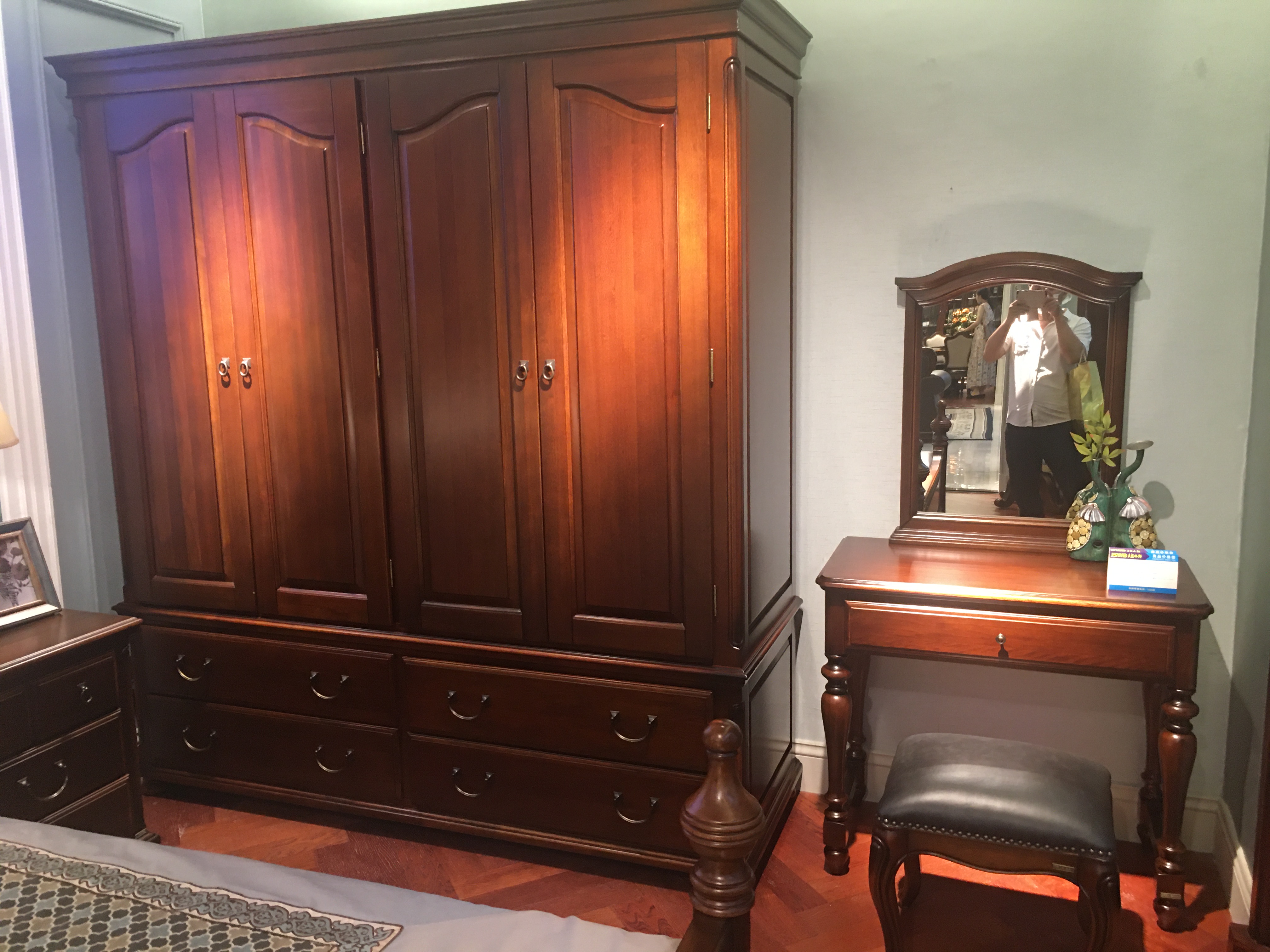 Solid wood wardrobe