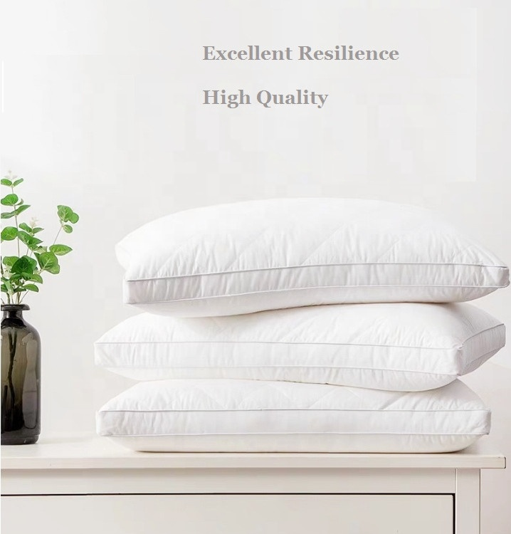 Cotton Material And Ultra Soft Quilted Microfiber Filling Gusset Pillow For Hotel