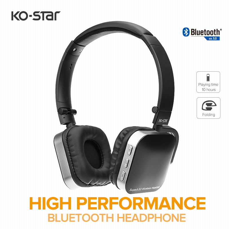 KO-STAR Square 3D foldable Bluetooth headset BT-1080