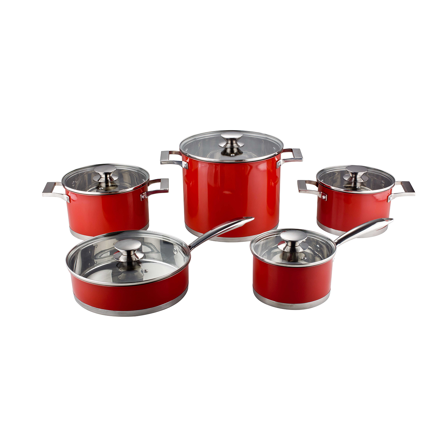 Cooking Pot Cookware Set with Lid Stainless Steel Boiling Pan Wholesale Cookware Set