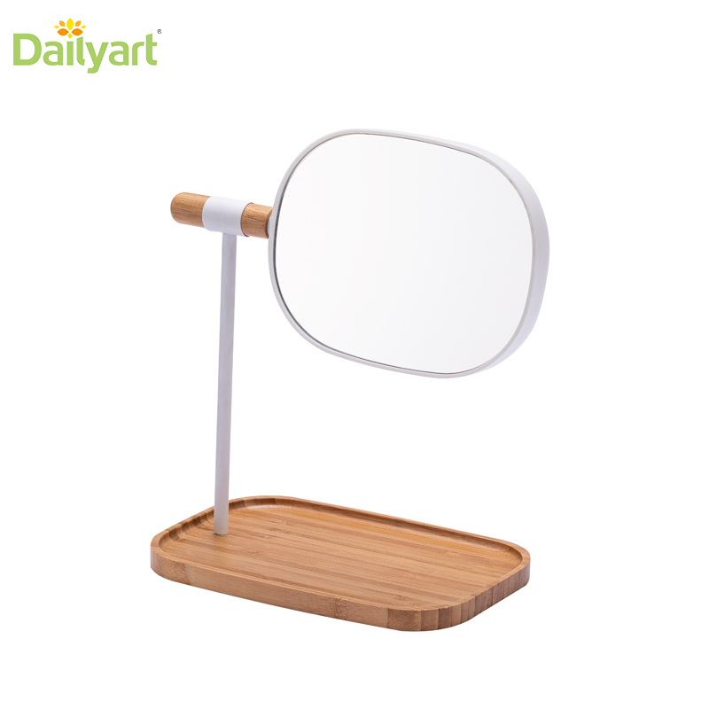 Desktop Bamboo makeup mirror