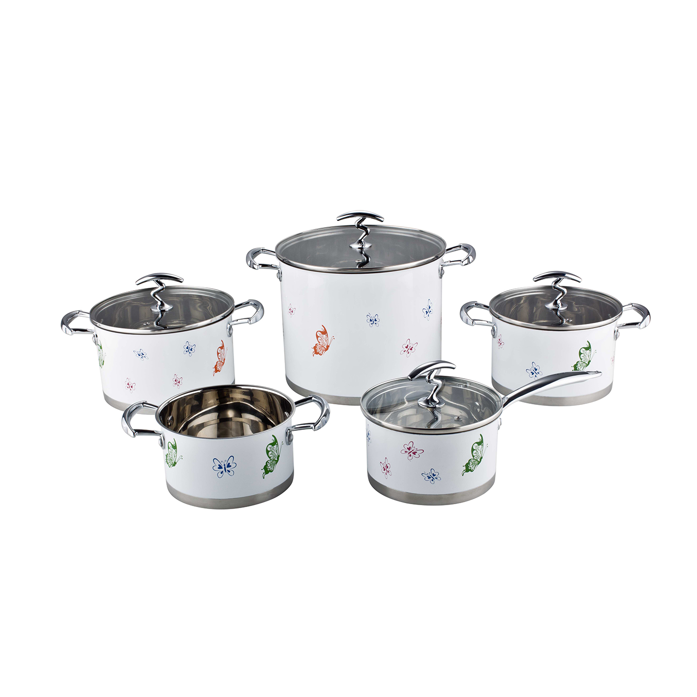 Stainless Steel Pots and Pans High Quality Cookware Set Wholesale Kitchenware with Handle