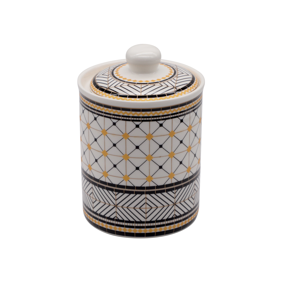 ZH-1966 gold design gridding canister large 700cc