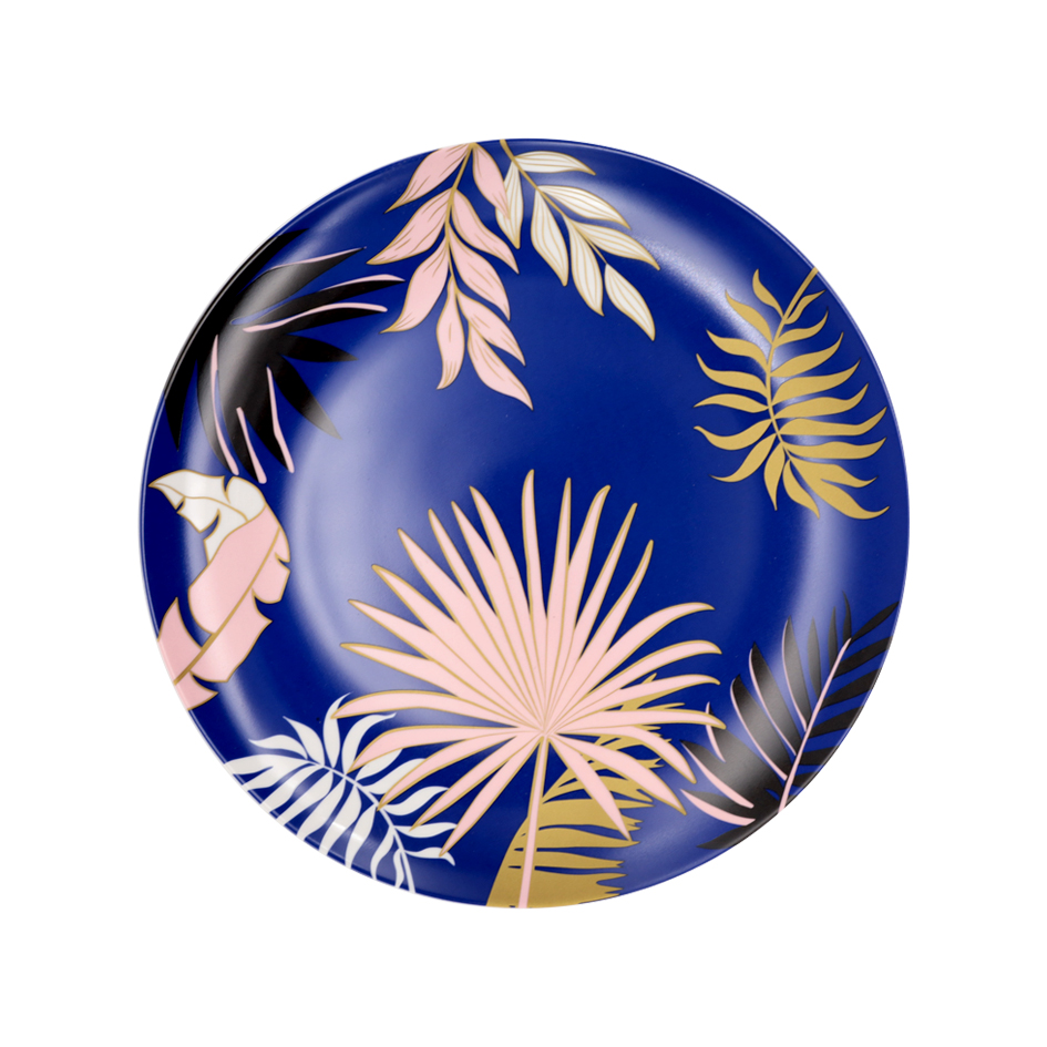 ZH-1968 colorful selva design without gold 8”coupe plate