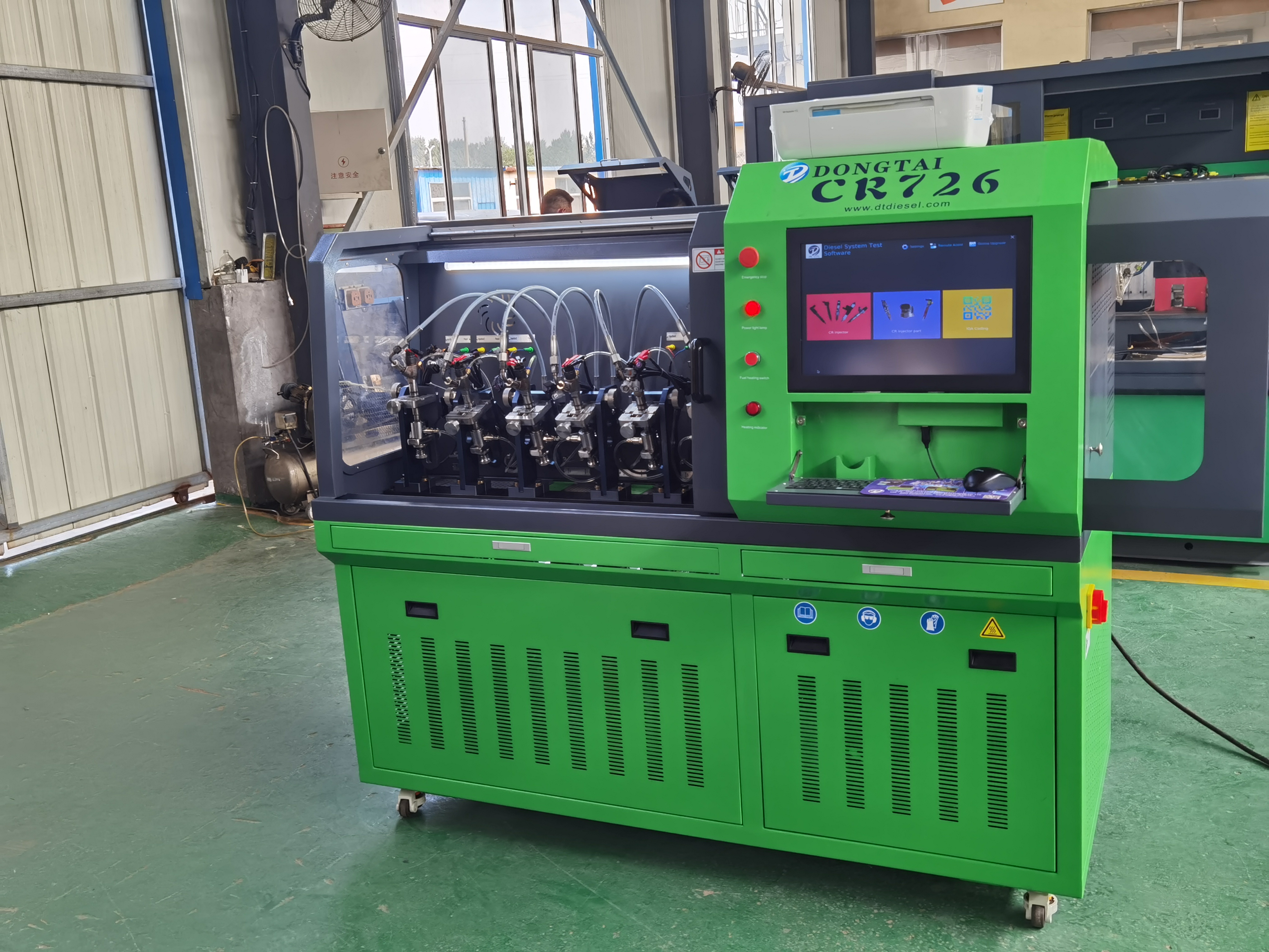 CR726 Common rail injector test bench, test 6 injector same time
