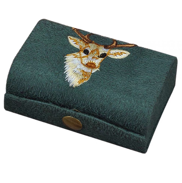 Velvet Portable Button Lipstick Organizer Box