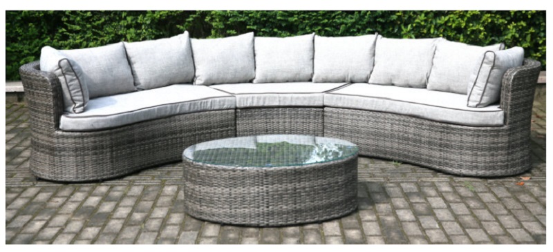 Alum curved sofa set