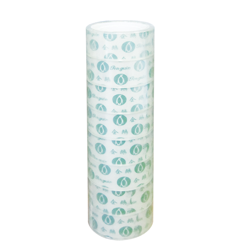 Clear Stationery Tape for handwork in school office and home with 8 rolls shrink economic (N-0013)