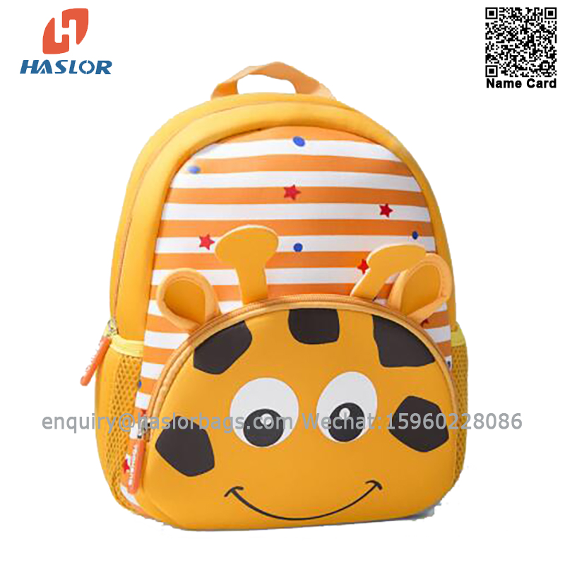 0316*Q haslor neoprene schoolbag，neoprene school bag for kids，school backpack for children