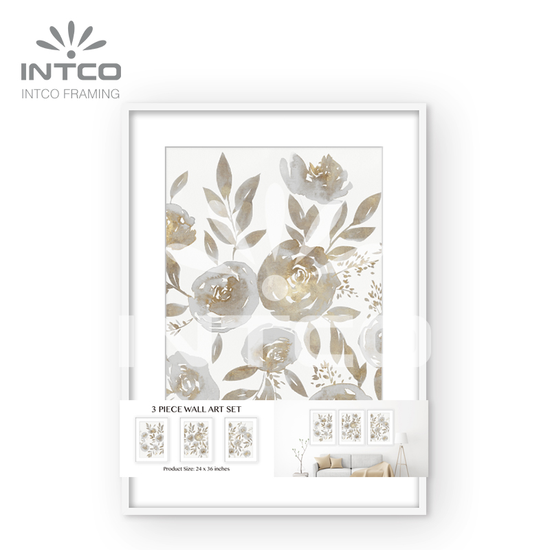 White background flower combination