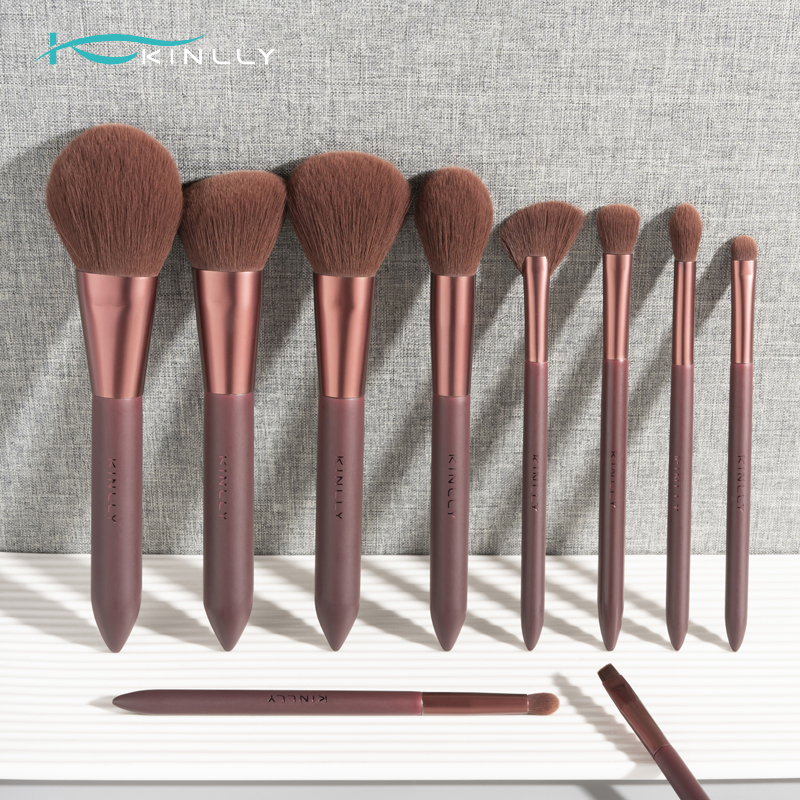 10Pcs Customized Private Label Foundation Makeup Brush Set
