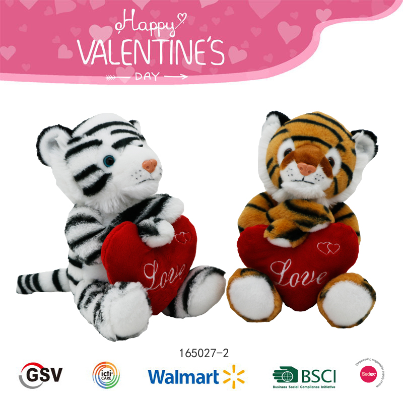 Valentine Animals Tiger Gtst Plush Toy（165027-2）