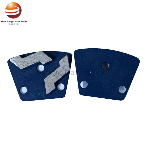 Diamond floor grinding shoes for grinding and polishing hard concrete